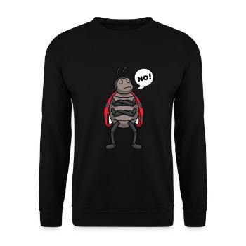 Stubborn Ladybug Ladybug Wings May Beetle - Unisex Sweatshirt - black - Front - Alina (178cm) & Michal (187cm)