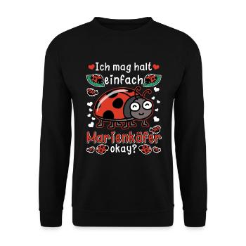 Marienkäfer Marienkäferflügel Maikäfer - Unisex Pullover - Schwarz - Vorne - Alina (178cm) & Michal (187cm)