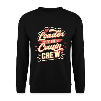 Leader Cousin Crew Cousin - Unisex Sweatshirt - black - Front - Alina (178cm) & Michal (187cm)