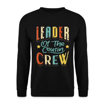Leader Cousin Crew Cousin - Unisex Sweatshirt - black - Front - Alina (178cm) & Michal (187cm)