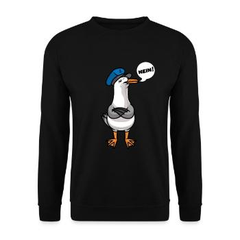Sâteuse mouette méditerranée Mouette Oiseaux mouettes Mer du Nord - Sweat-shirt Unisexe - noir - Devant - Alina (178cm) & Michal (187cm)