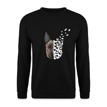 Chien de berger de Malinois - Sweat-shirt Unisexe - noir - Devant - Alina (178cm) & Michal (187cm)