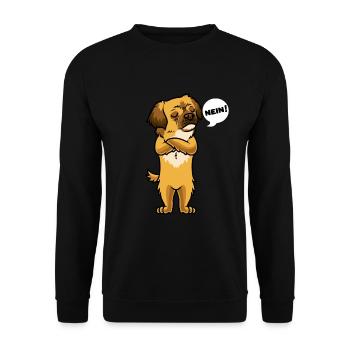 Stubborn Tibetan Spaniel Dog Funny Dog Fan - Unisex Sweatshirt - black - Front - Alina (178cm) & Michal (187cm)
