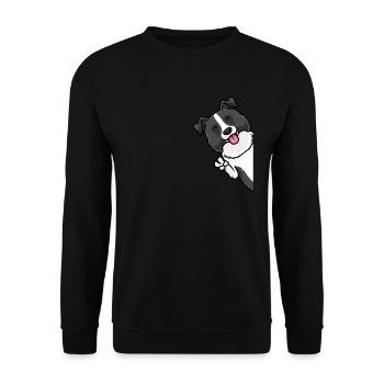 Border Collie Chien - Sweat-shirt Unisexe - noir - Devant - Alina (178cm) & Michal (187cm)