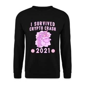 Bitcoin Crypto Crash Trader crypto cryptomonnaie - Sweat-shirt Unisexe - noir - Devant - Alina (178cm) & Michal (187cm)