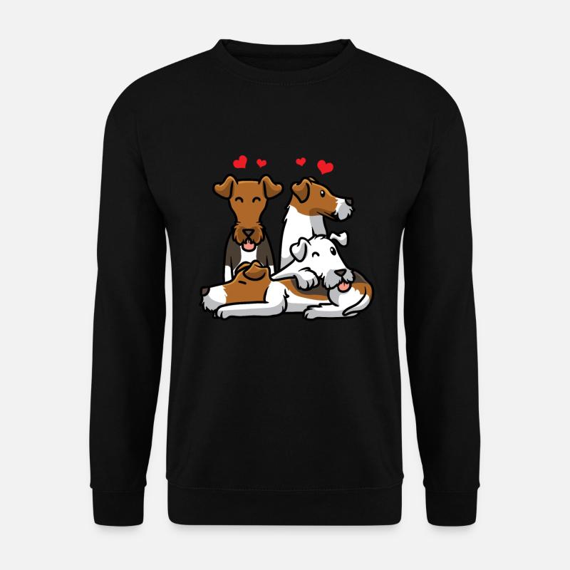 Foxterrier Drahthaar - Unisex Pullover - Schwarz