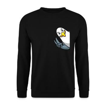 Seagull Mediterranean Gull Baltic Sea North Sea Seagulls - Unisex Sweatshirt - black - Front - Alina (178cm) & Michal (187cm)