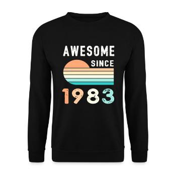 Anniversaire rétro anniversaire 1983 - Sweat-shirt Unisexe - noir - Devant - Alina (178cm) & Michal (187cm)