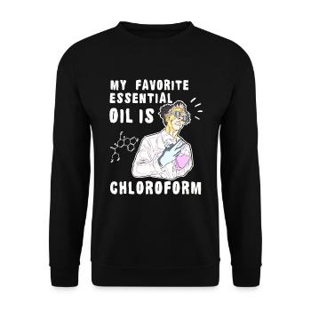 Lustiger Wissenschaftler Spruch Chemie physiker - Unisex Pullover - Schwarz - Vorne - Alina (178cm) & Michal (187cm)