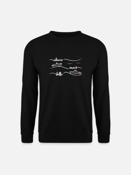 Papierschiff Papierboot Meer Papierschiffchen - Unisex Pullover - Schwarz
