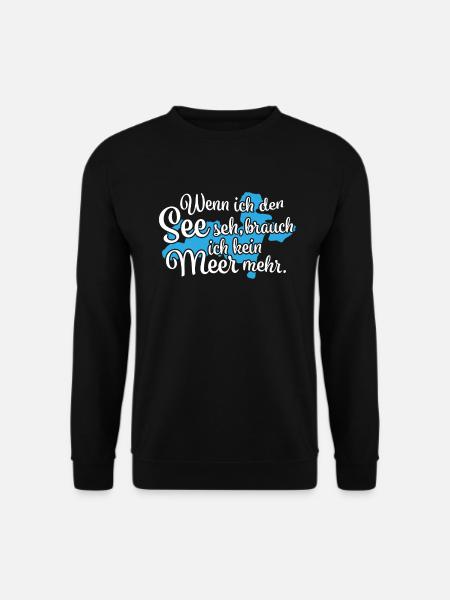 Wenn ich den See seh Westensee - Unisex Pullover - Schwarz