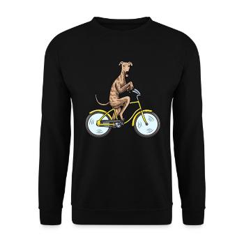 Galgo espanol chien à vélo - Sweat-shirt Unisexe - noir - Devant - Alina (178cm) & Michal (187cm)