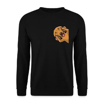 Teckel chien - Sweat-shirt Unisexe - noir - Devant - Alina (178cm) & Michal (187cm)