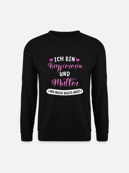 Verkäuferin Angst bin Kassiererin und Mutter - Unisex Pullover - Schwarz