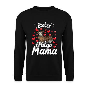 Galgo Espanol Mama - Unisex Pullover - Schwarz - Vorne - Alina (178cm) & Michal (187cm)