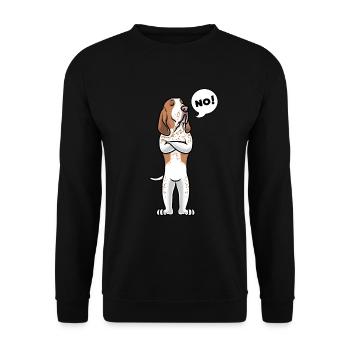 Bracco Italiano Dog - Unisex Sweatshirt - black - Front - Alina (178cm) & Michal (187cm)