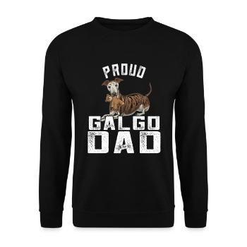 Galgo Espanol Papa - Unisex Sweatshirt - black - Front - Alina (178cm) & Michal (187cm)