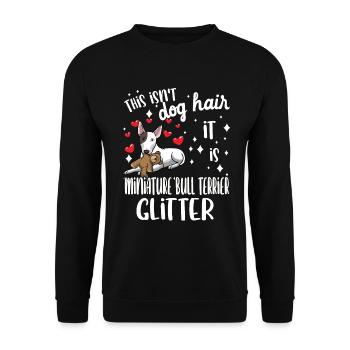 Miniatur Bullterrier Hund - Unisex Pullover - Schwarz - Vorne - Alina (178cm) & Michal (187cm)