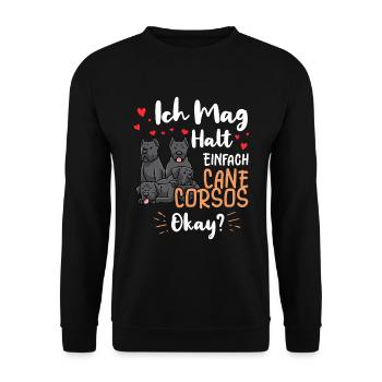 Cane Corso - Unisex Pullover - Schwarz - Vorne - Alina (178cm) & Michal (187cm)