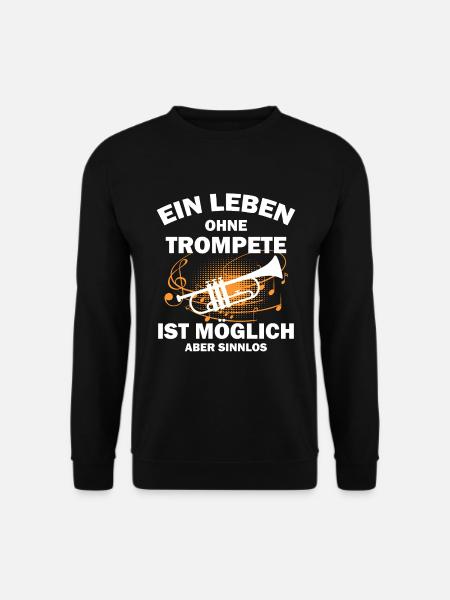 Trompete Trompeter - Unisex Pullover - Schwarz