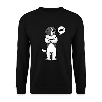 Stubborn Mastín del Pirineo Chien Pyrénées-Mastiff - Sweat-shirt Unisexe - noir - Devant - Alina (178cm) & Michal (187cm)