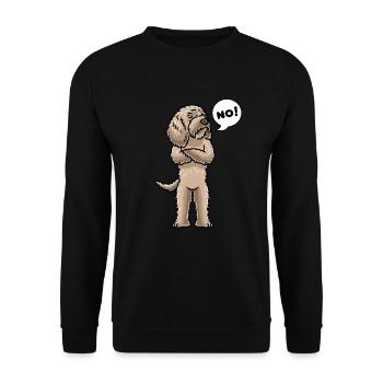 Chien Labradoodle têtu - Sweat-shirt Unisexe - noir - Devant - Alina (178cm) & Michal (187cm)