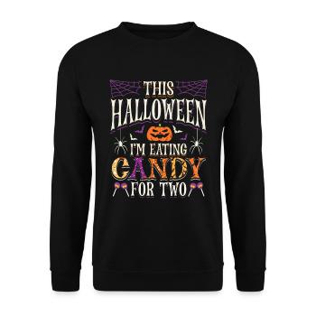 Halloween Enceinte - Sweat-shirt Unisexe - noir - Devant - Alina (178cm) & Michal (187cm)