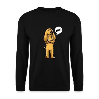 Sturer English Cocker Spaniel Dog - Unisex Sweatshirt - black - Front - Alina (178cm) & Michal (187cm)