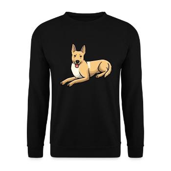 Carolina Dog Hund - Unisex Pullover - Schwarz - Vorne - Alina (178cm) & Michal (187cm)