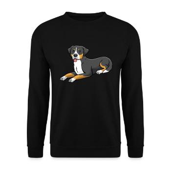 Grand chien de montagne suisse - Sweat-shirt Unisexe - noir - Devant - Alina (178cm) & Michal (187cm)