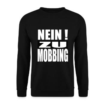 Gegen Mobbing Nein zu Mobbing - Unisex Pullover - Schwarz - Vorne - Alina (178cm) & Michal (187cm)