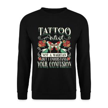 Tattoo Artist Tattoo Artist Tattoos - Unisex Sweatshirt - black - Front - Alina (178cm) & Michal (187cm)