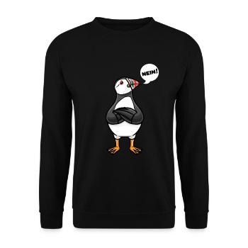 Sturer Papageitaucher Puffin Ornithologe - Unisex Pullover - Schwarz - Vorne - Alina (178cm) & Michal (187cm)
