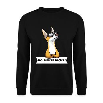 Sturer Podenco Ibicenco Hund lustig Hundefan - Unisex Pullover - Schwarz - Vorne - Alina (178cm) & Michal (187cm)