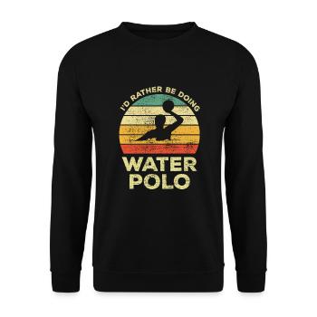 C’est drôle que je préfère jouer au water-polo - Sweat-shirt Unisexe - noir - Devant - Alina (178cm) & Michal (187cm)