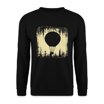 Heißluftballon - Unisex Pullover - Schwarz - Vorne - Alina (178cm) & Michal (187cm)