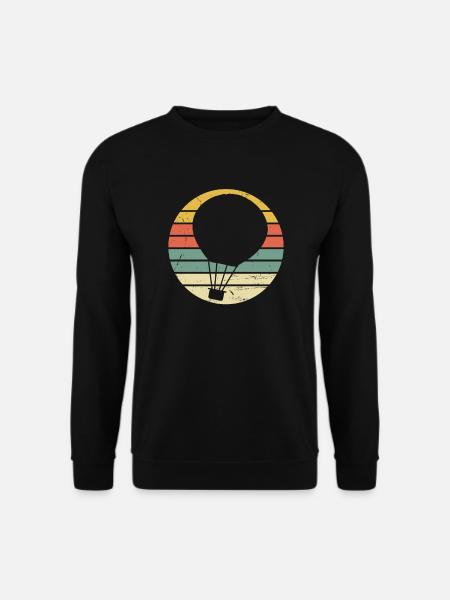 Retro Heißluftballon - Unisex Pullover - Schwarz