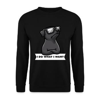 Stubborn Patterdale terrier dog - Unisex Sweatshirt - black - Front - Alina (178cm) & Michal (187cm)