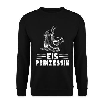 Eisprinzessin Eiskunstlaufen Schlittschuhe - Unisex Pullover - Schwarz - Vorne - Alina (178cm) & Michal (187cm)