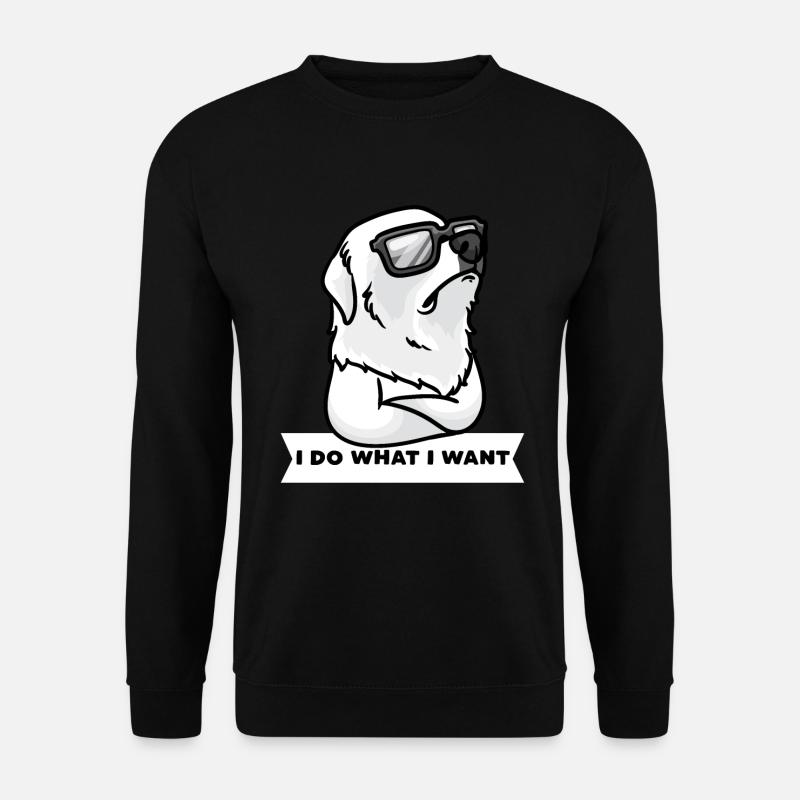 Sturer Pyrenäenberghund Hund Great Pyrenees - Unisex Pullover - Schwarz