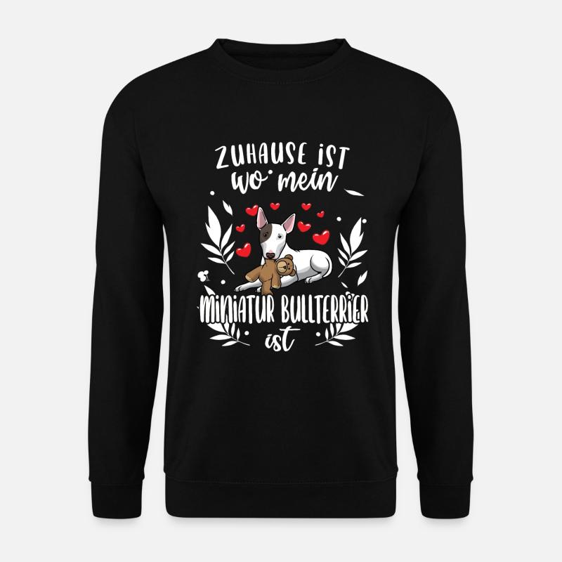 Miniatur Bullterrier Hund - Unisex Pullover - Schwarz
