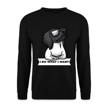 Gros chien de Münsterland têtu - Sweat-shirt Unisexe - noir - Devant - Alina (178cm) & Michal (187cm)