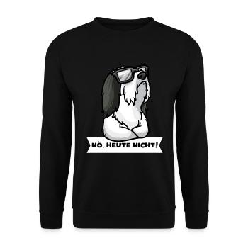 Sturer Bearded Collie Highland Collie - Unisex Pullover - Schwarz - Vorne - Alina (178cm) & Michal (187cm)