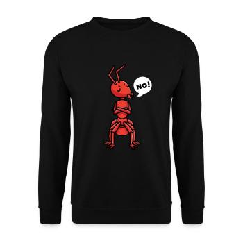Ameise Feuerameise Insektenstaat Entemologe - Unisex Pullover - Schwarz - Vorne - Alina (178cm) & Michal (187cm)