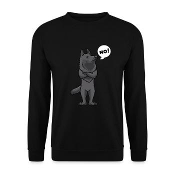 Groenendael Chien Berger Belge Têtu - Sweat-shirt Unisexe - noir - Devant - Alina (178cm) & Michal (187cm)