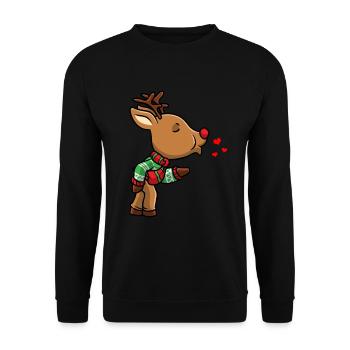 Rennes Noël Couple Noël Temps de Noël - Sweat-shirt Unisexe - noir - Devant - Alina (178cm) & Michal (187cm)