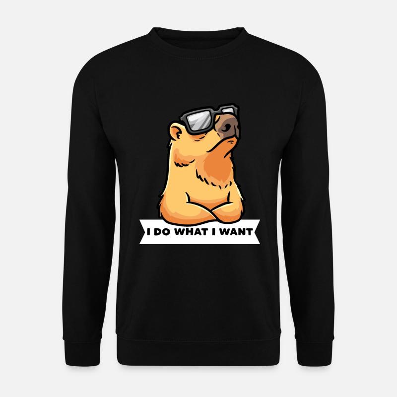 Capybara Capybara Capybara persistant - Sweat-shirt Unisexe - noir