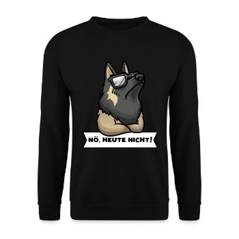 Sturer Tervueren Hund Belgischer Schäferhund - Unisex Pullover - Schwarz - Vorne - Alina (178cm) & Michal (187cm)