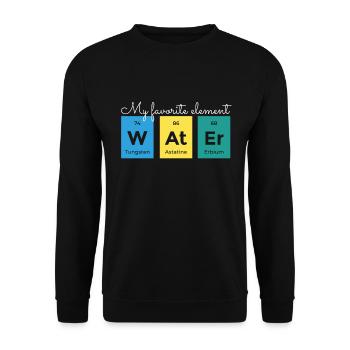 Chemistry Water Element Periodic Table - Unisex Sweatshirt - black - Front - Alina (178cm) & Michal (187cm)