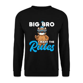 Big Brother Older Brother Eldest Brothers - Unisex Sweatshirt - black - Front - Alina (178cm) & Michal (187cm)